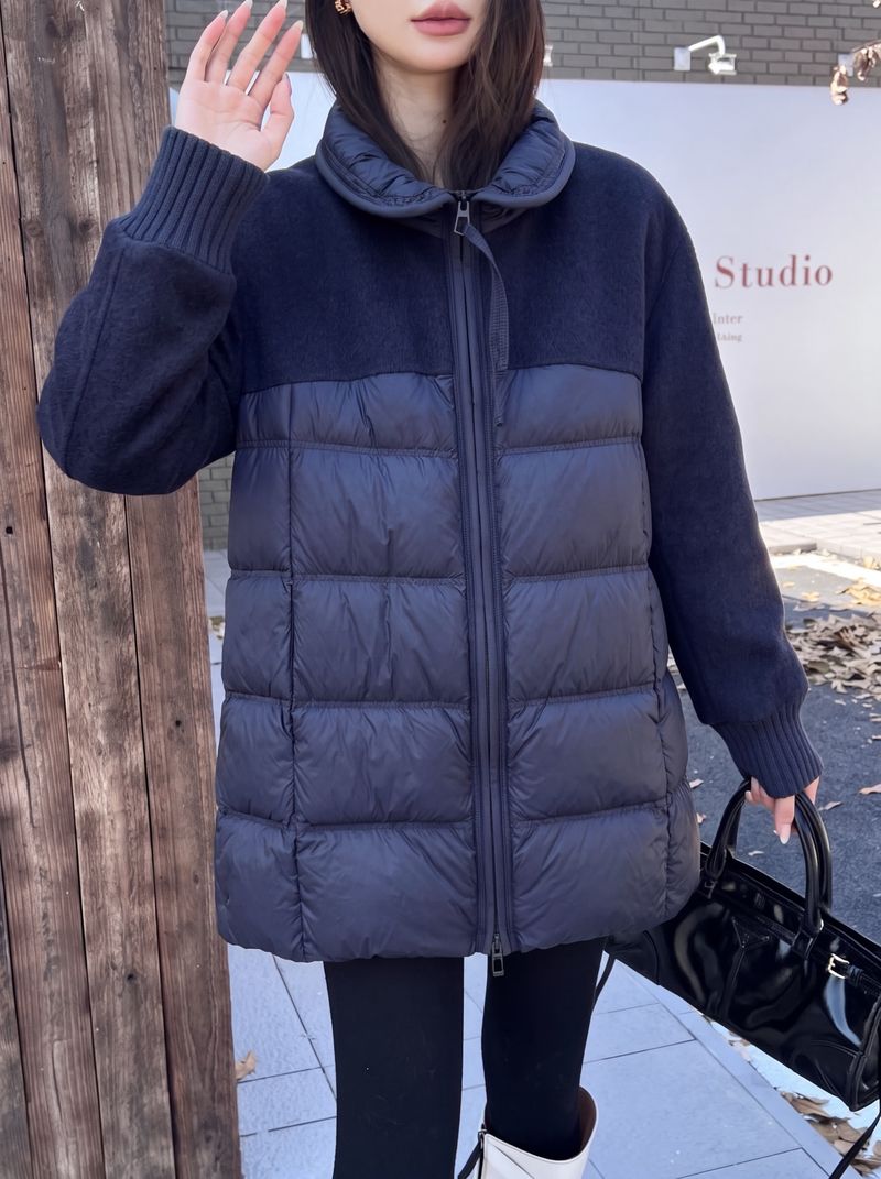 막스마라 하이 칼라 미디 다운 베스트 - 메시카 패딩 레플리카 사이트 참고 이미지